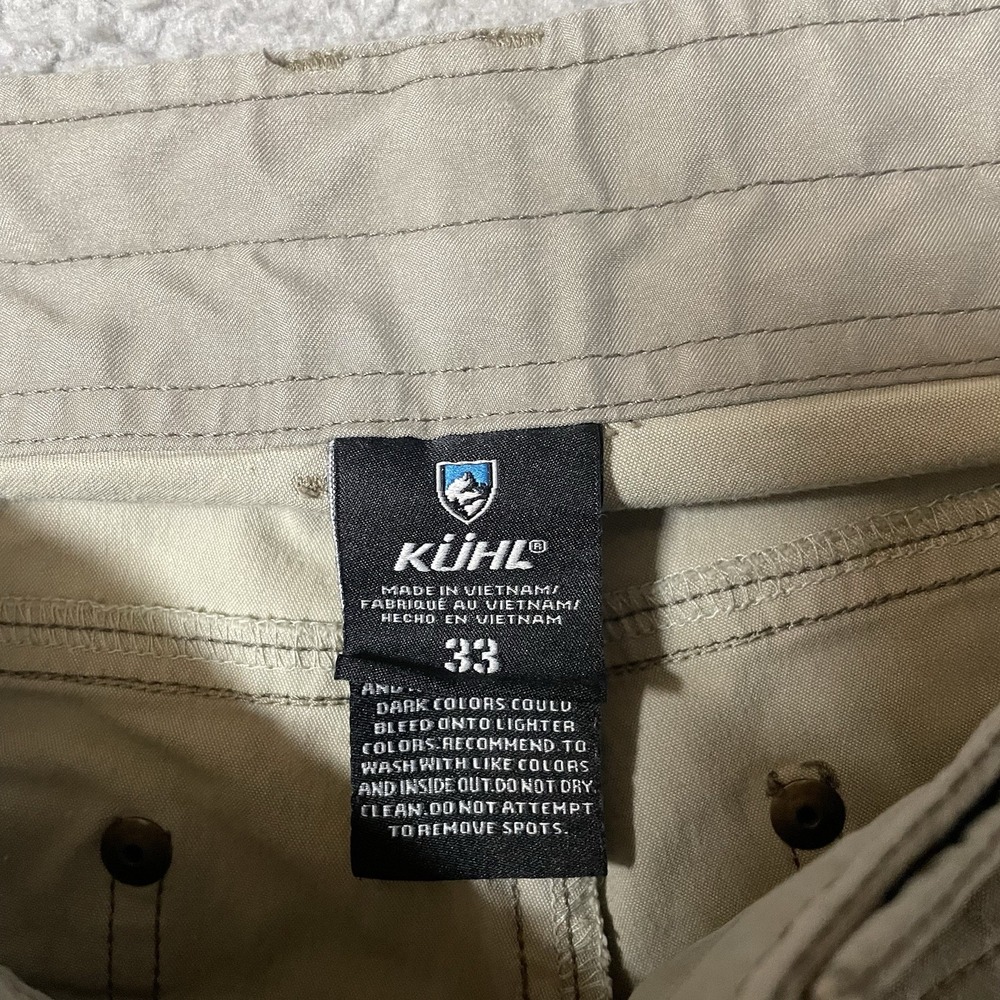 Kuhl Chino Shorts Men 33 Brown Hiking Lightweight Stretch Patina Dye - Picture 3 of 11